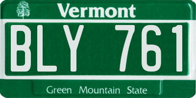 VT license plate BLY761