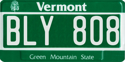 VT license plate BLY808