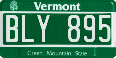 VT license plate BLY895