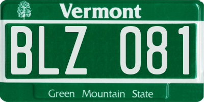 VT license plate BLZ081