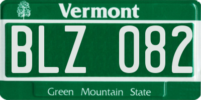 VT license plate BLZ082