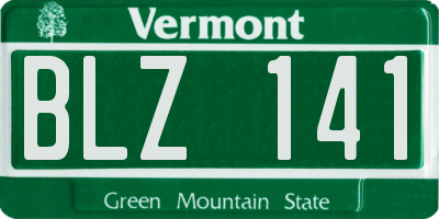 VT license plate BLZ141