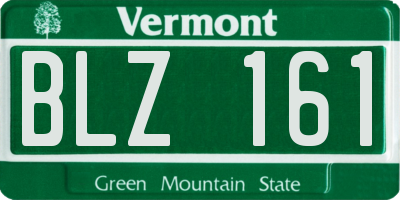 VT license plate BLZ161