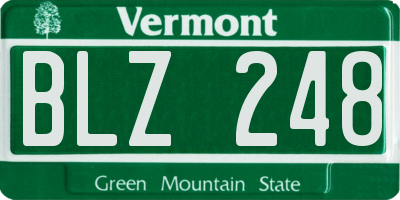 VT license plate BLZ248