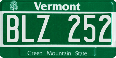 VT license plate BLZ252