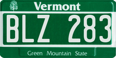 VT license plate BLZ283
