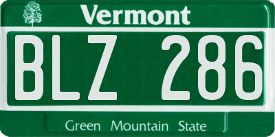 VT license plate BLZ286