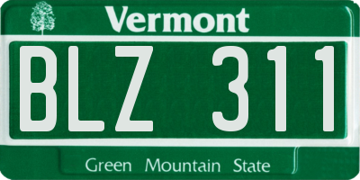 VT license plate BLZ311