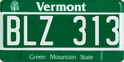 VT license plate BLZ313