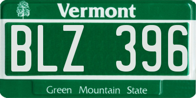 VT license plate BLZ396