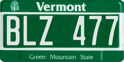 VT license plate BLZ477