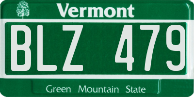 VT license plate BLZ479
