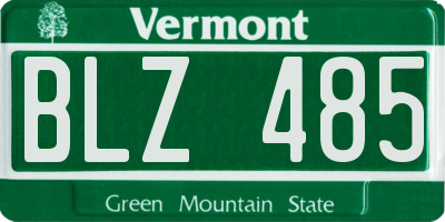 VT license plate BLZ485