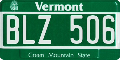 VT license plate BLZ506