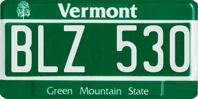 VT license plate BLZ530