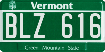 VT license plate BLZ616