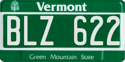 VT license plate BLZ622