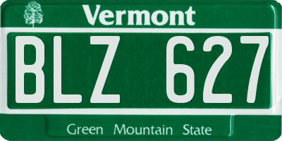 VT license plate BLZ627