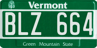 VT license plate BLZ664