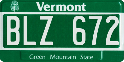 VT license plate BLZ672