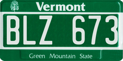 VT license plate BLZ673