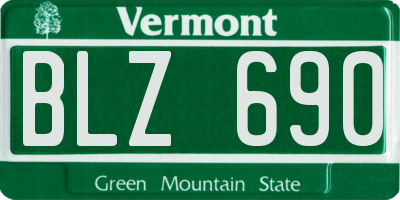 VT license plate BLZ690