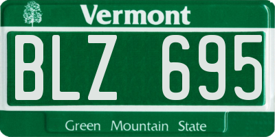 VT license plate BLZ695