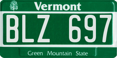 VT license plate BLZ697