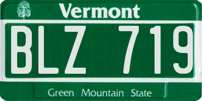 VT license plate BLZ719