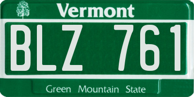 VT license plate BLZ761