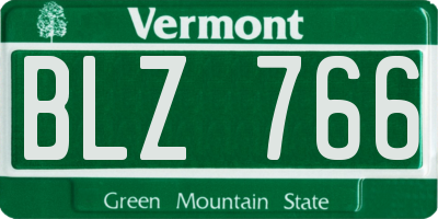 VT license plate BLZ766