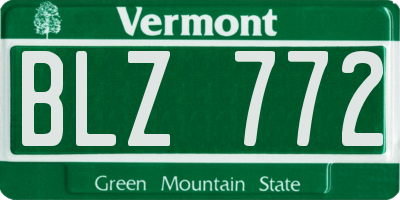 VT license plate BLZ772