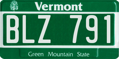 VT license plate BLZ791
