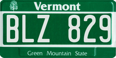 VT license plate BLZ829