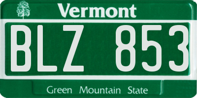 VT license plate BLZ853