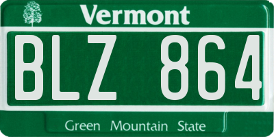 VT license plate BLZ864