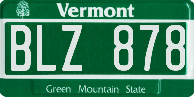 VT license plate BLZ878