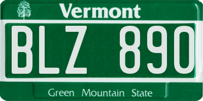 VT license plate BLZ890