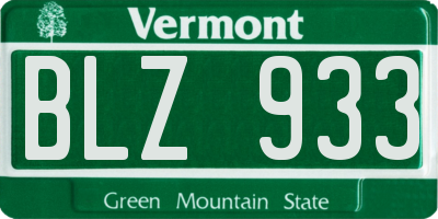 VT license plate BLZ933