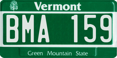 VT license plate BMA159