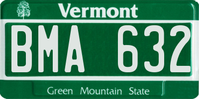 VT license plate BMA632