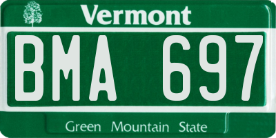VT license plate BMA697