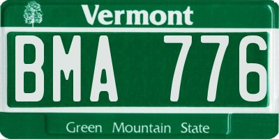 VT license plate BMA776