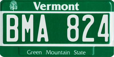 VT license plate BMA824