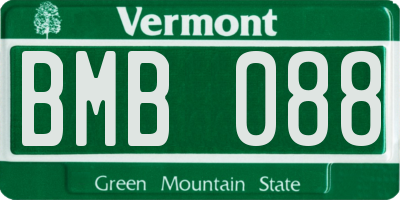 VT license plate BMB088