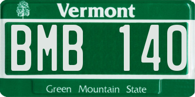 VT license plate BMB140