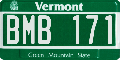 VT license plate BMB171