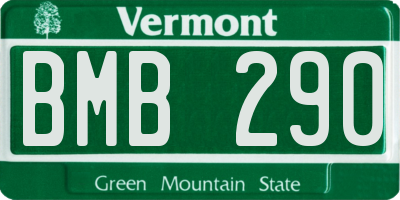 VT license plate BMB290