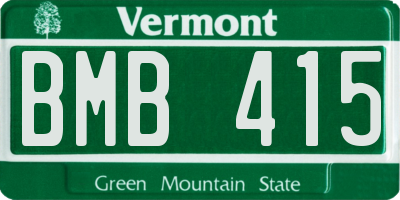 VT license plate BMB415