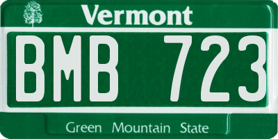 VT license plate BMB723